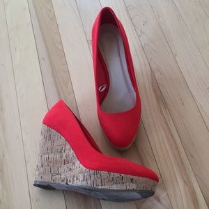 Forever 21 red wedge heels